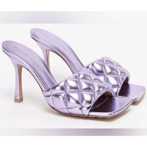 Bottega Veneta Lido Woven Sandals Shoes Size 37.5 Purple New